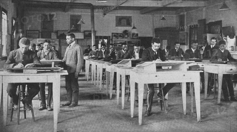 Class in mechanical drawing, 1904. Creator: Frances Benjamin Johnston.