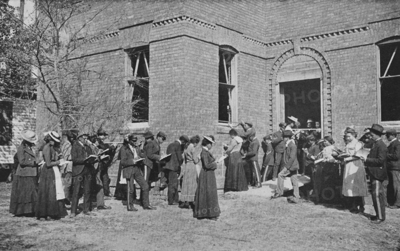 Class in outdoor arithmetic, 1904. Creator: Frances Benjamin Johnston.