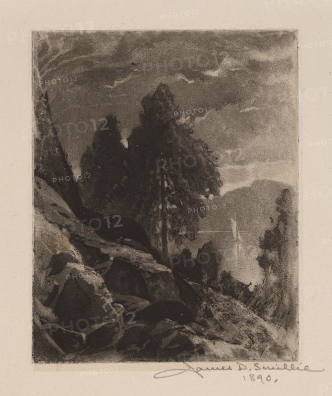 Untitled (Experiment?Wet Aquatint), 1890. Creator: James David Smillie.