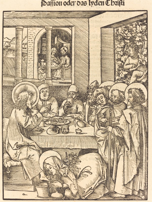 Mary Magdalen Washing Feet of Christ. Creator: Hans Wechtlin the Elder.