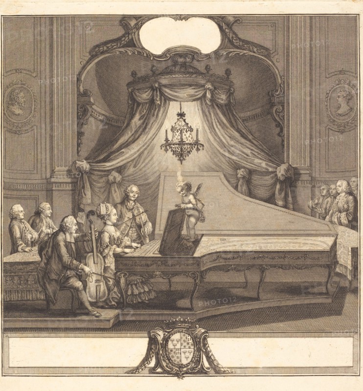 Le concert mecanique, 1769. Creators: Joseph de Longueil, Charles Eisen.