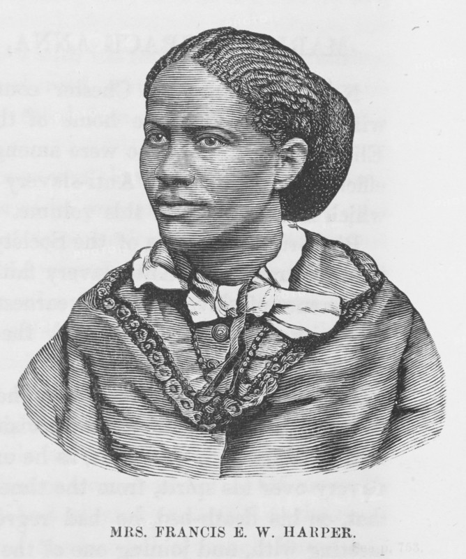 Earnest in the cause; Mrs. Frances E. W. Harper, 1872. Creator: Unknown.