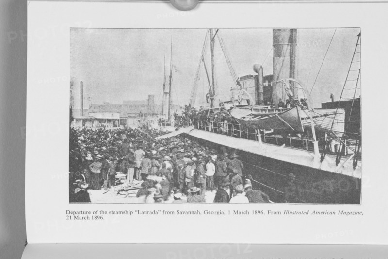 Departure of colored emigrants for Liberia, 1890-1899. Creator: Unknown.