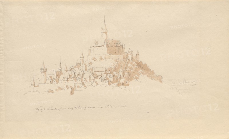 Schloss Lindenfels bei Weinheim im Odenwald. Creator: Julius von Leypold.