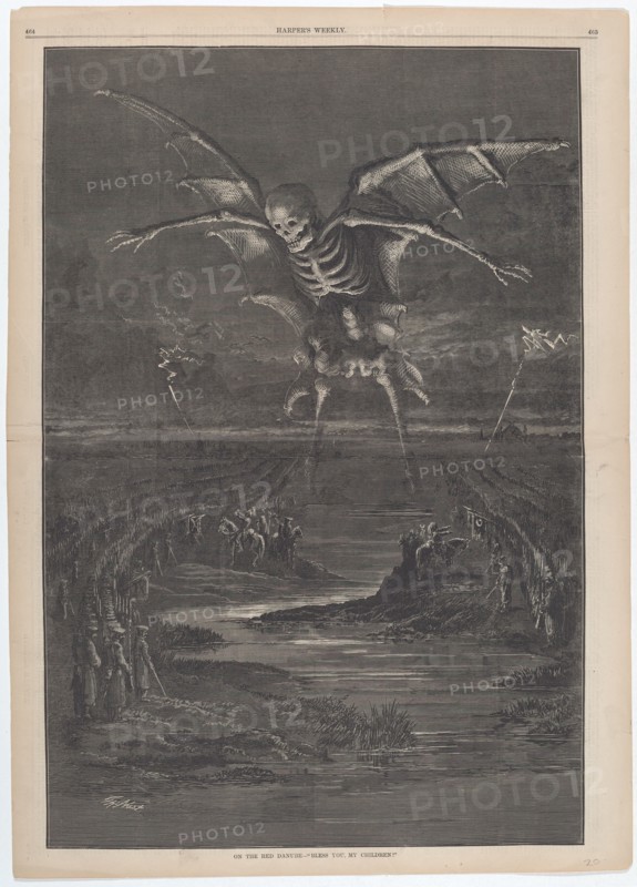 On the Red Danube - "Bless You, My Children!", 1877. Creator: Thomas Nast.