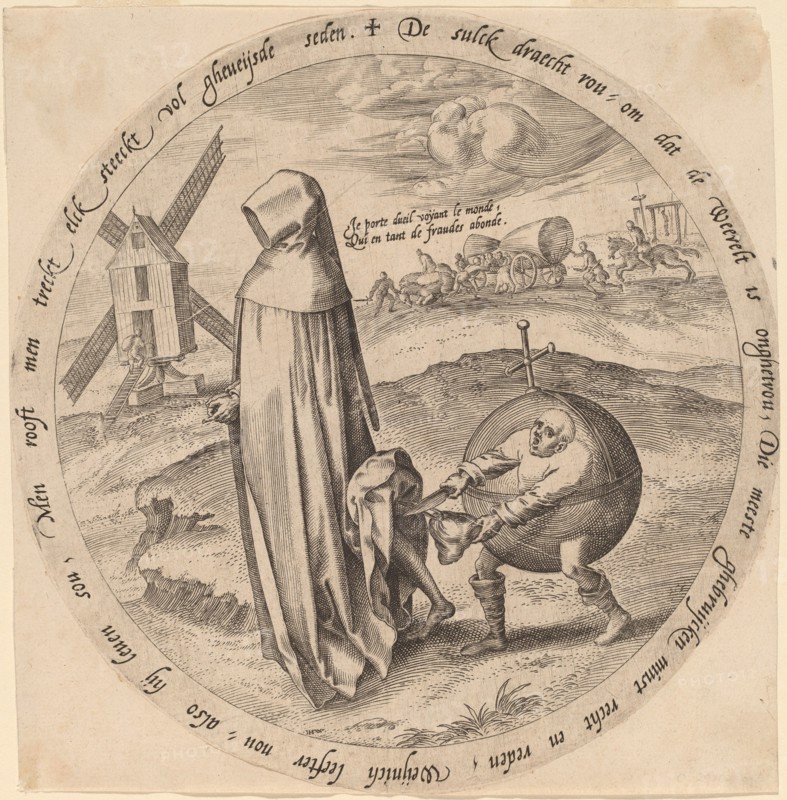 The Misanthrope Robbed by the World, c. 1568. Creator: Hieronymous Wierix.