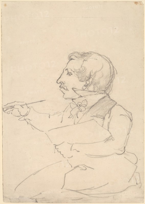 Eastman Johnson Sketching, c. 1849/1851. Creator: Emanuel Gottlieb Leutze.