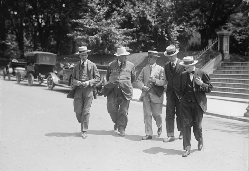 Press Correspondents with Secretary Lansing, 1916. Creator: Harris & Ewing.