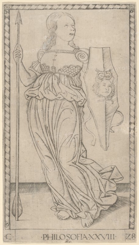 Philosofia (Philosophy), c. 1465. Creator: Master of the E-Series Tarocchi.