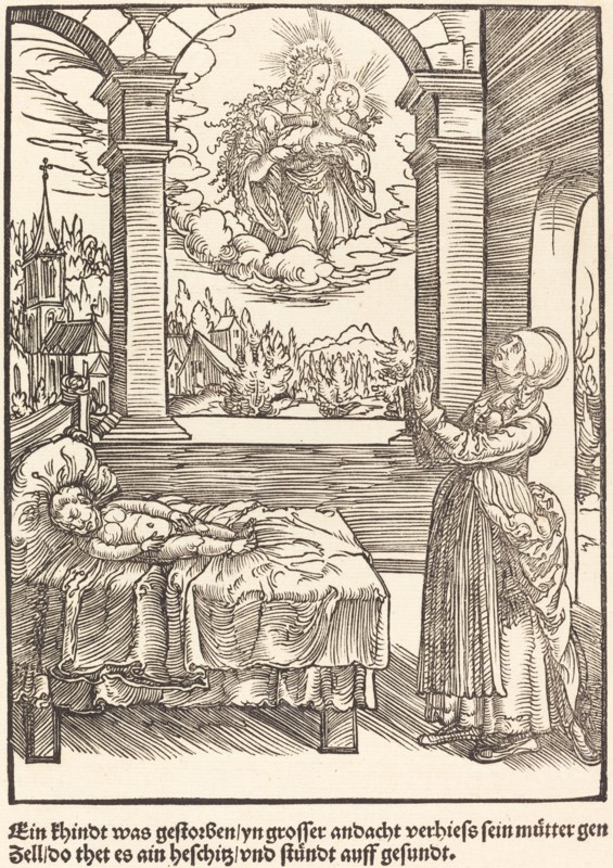 Ein Khindt was gestorben ..., c. 1503. Creator: Master of the Legend Scenes.