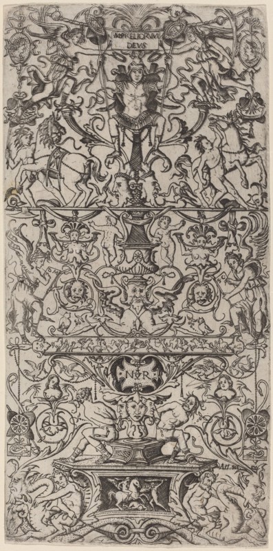 Ornament Panel: Mars, God of Battles, c. 1507. Creator: Nicoletto da Modena.