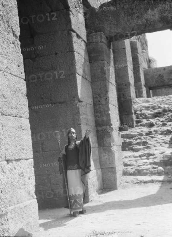 Kanellos dance group at ancient sites in Greece, 1929 Creator: Arnold Genthe.