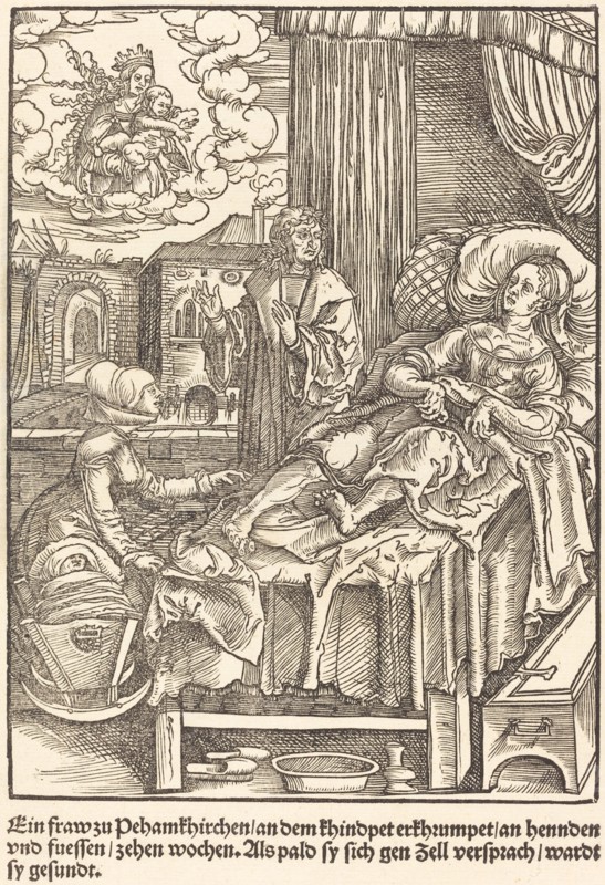 Ein fraw zu Peham Kirchen ..., c. 1503. Creator: Master of the Legend Scenes.