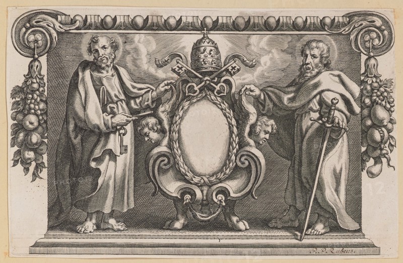 Vignette for a Book Dedicated to Pope Urban VII, 1613/1646. Creator: Unknown.