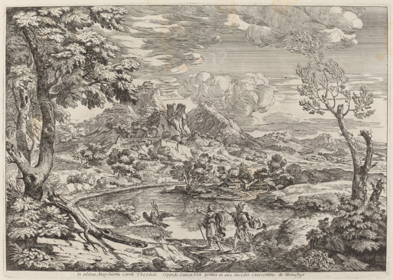 A Man Showing Mercury the Eagle of Jupiter, 1696. Creator: Crescenzio Onofri.