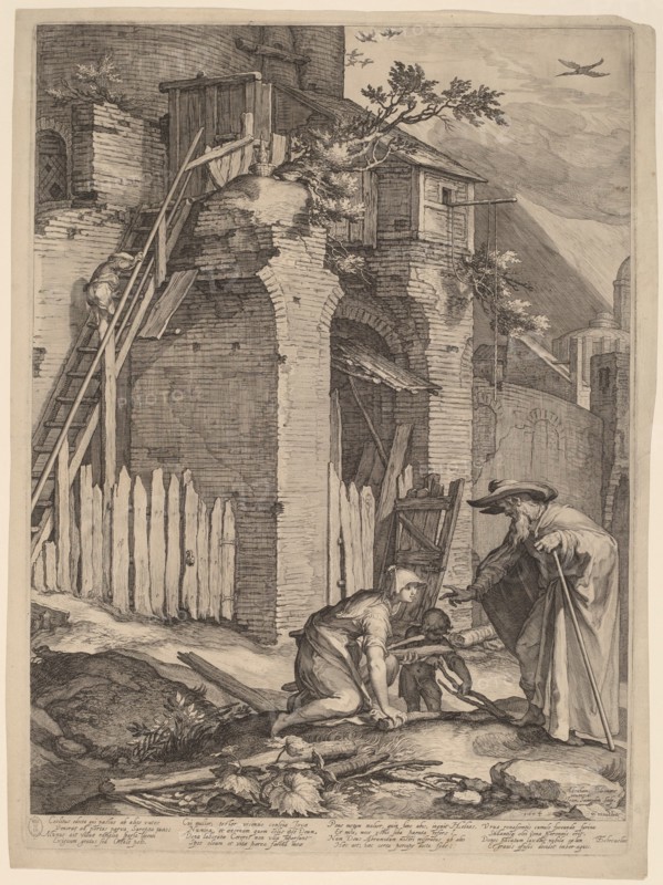 The Prophet Elijah with the Widow of Zarephath, 1604. Creator: Jan Saenredam.