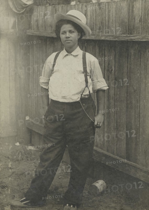Woman dressed in men's clothing, c1890. Creators: G. Walter Roberts, Unknown.