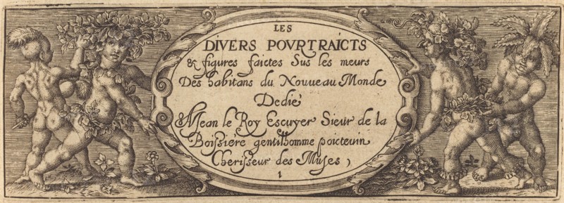 Les divers pourtraicts et figures I (Title Page), c. 1600. Creator: Master AD.