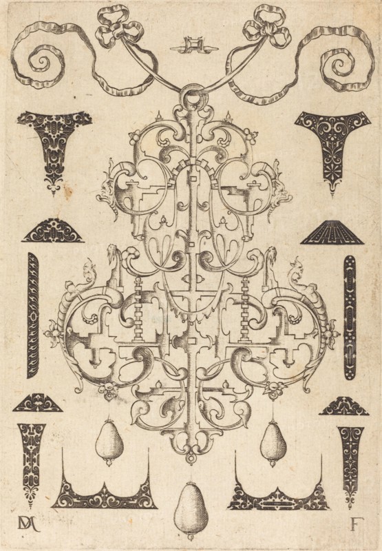 Large Pendant, Surrounded by Twelve Small Studs, 1593. Creator: Daniel Mignot.