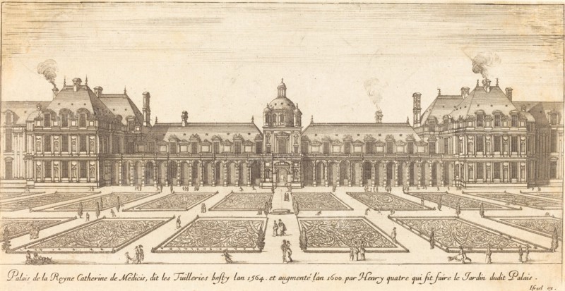 Palais de la Reyne Catherine de Medicis, 1650/1655. Creator: Israel Silvestre.