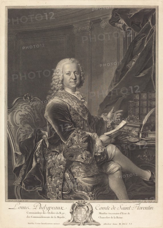 Louis Phelypeaux, comte de Saint Florentin, 1761. Creator: Johann Georg Wille.