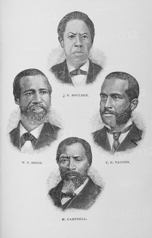 J. F. Boulden, W. T. Dixon, C. C. Vaughn, M. Campbell, 1887. Creator: Unknown.