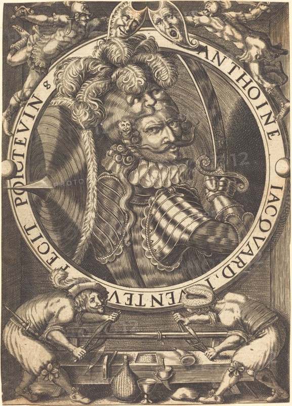 Self-Portrait (The Trade Card of Anthoine Jacquard). Creator: Antoine Jacquard.