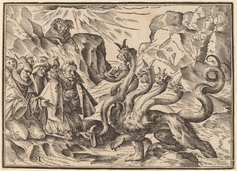The Four Horsemen of the Apocalypse, published 1630. Creator: Christoph Maurer.