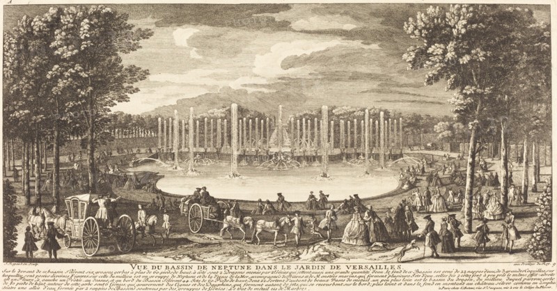 Vue du Bassin de Neptune dans le Jardin de Versailles. Creator: Jacques Rigaud.