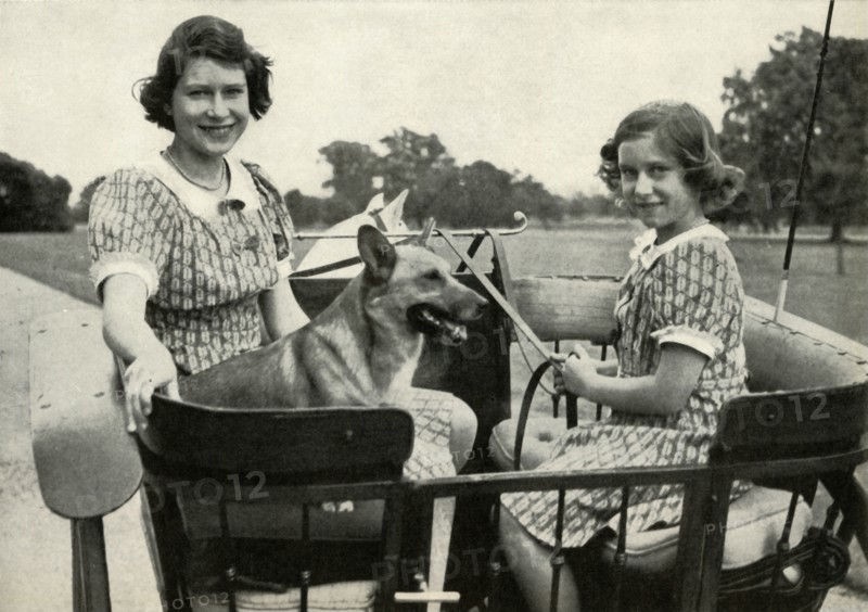 'Driving with Her Sister in Windsor Great Park - 1941', 1947. Creator: Unknown.