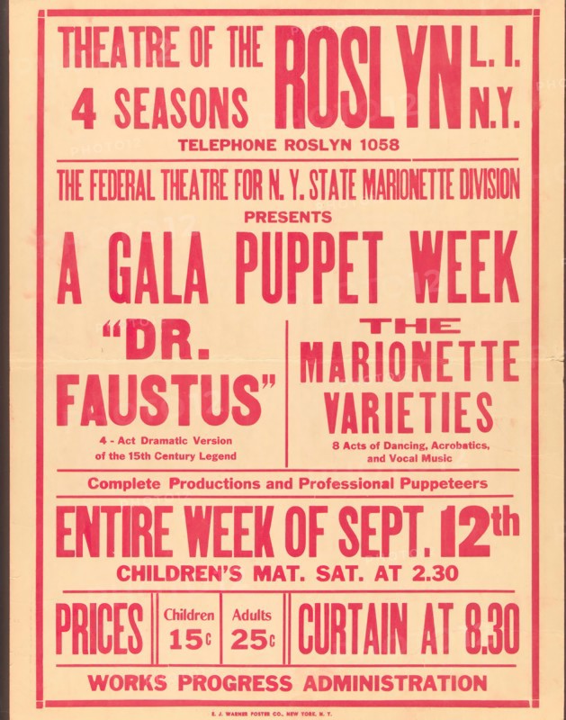 Poster from Roslyn production of Power (Roslyn, NY), [1930s] . Creator: Unknown.