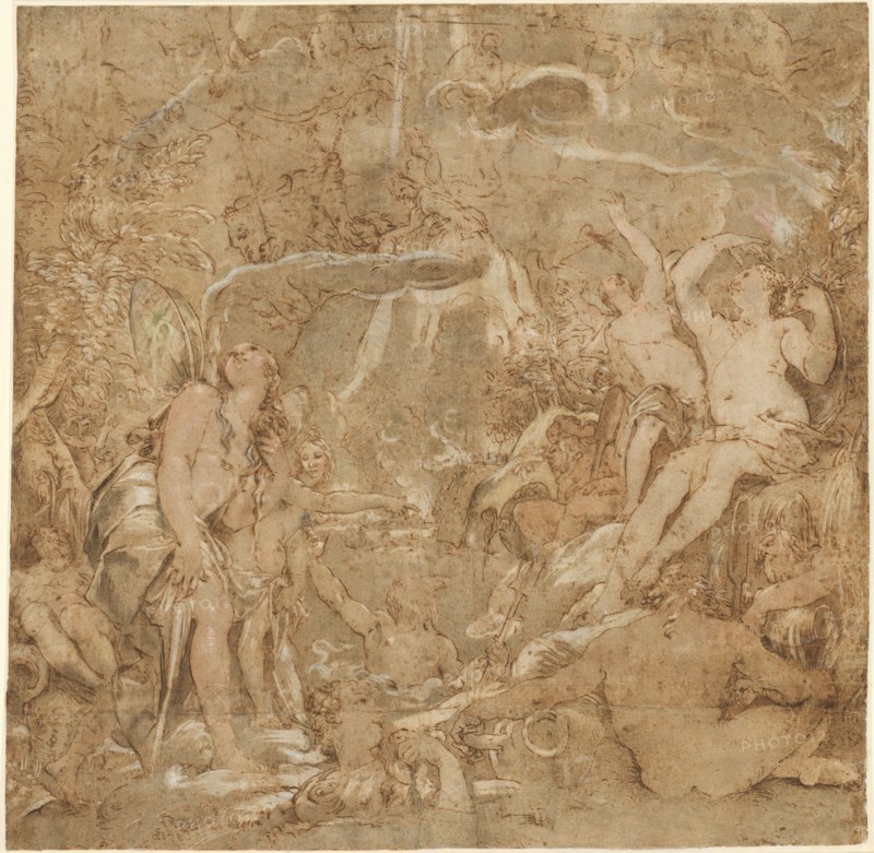 The Daughters of the Po with River Gods, 1591. Creator: Joseph Heintz the Elder.