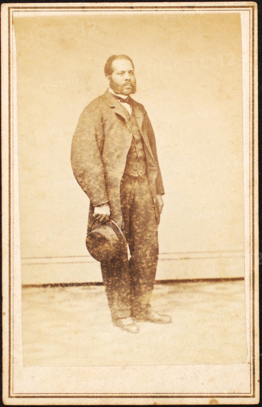 Full length portrait of unidentified man, c1880-c1889. Creator: Charles Burgess.