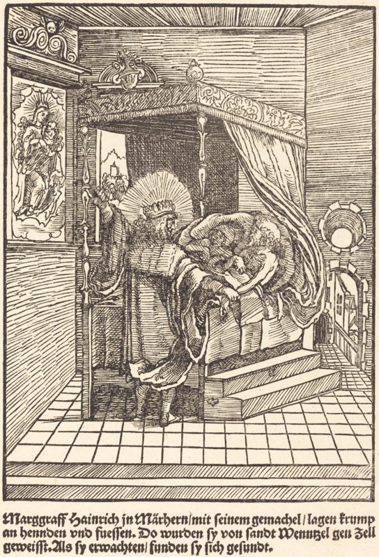 Marggraff Hainrich in Marhern ..., c. 1503. Creator: Master of the Legend Scenes.