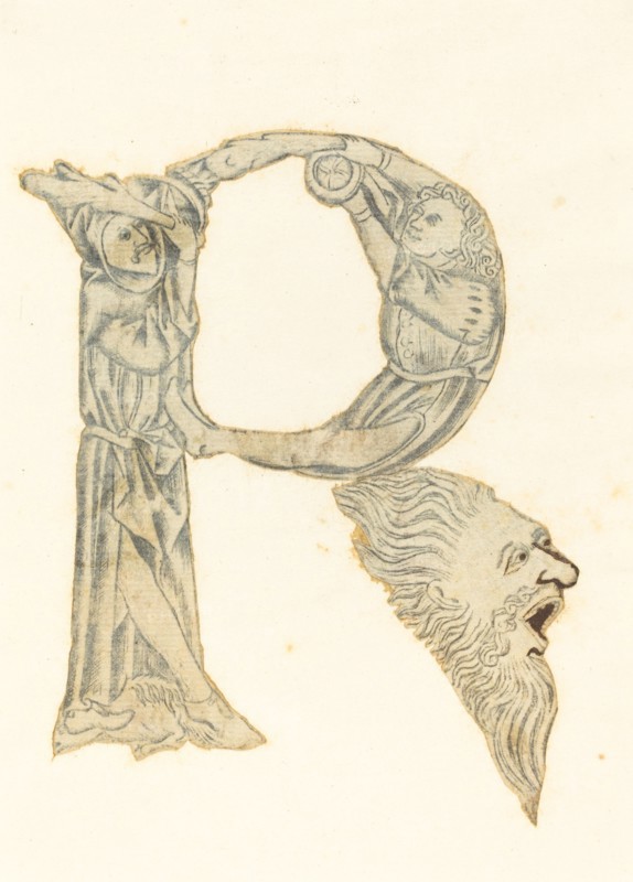 The Letter P (converted to an R), 1465/1470. Creator: Master with the Banderoles.