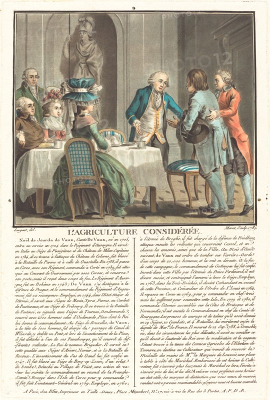 L'agriculture consideree, le Comte de Veaux, 1789. Creator: Jean Baptiste Morret.