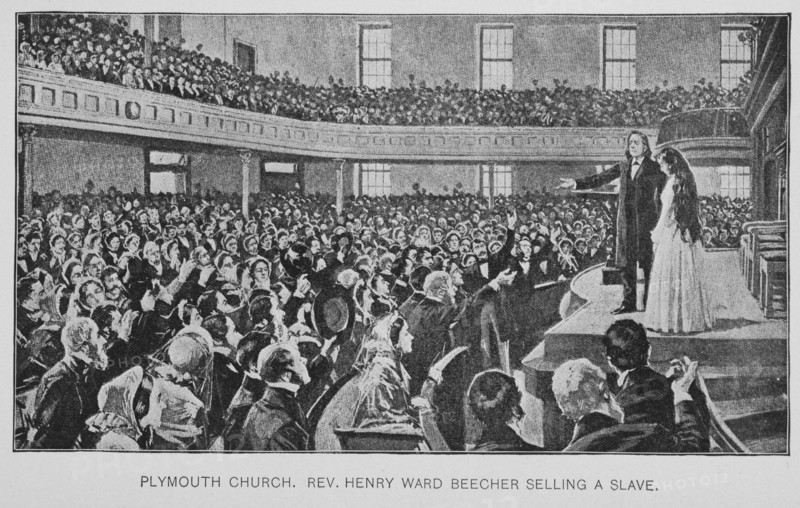 Plymouth Church. Rev. Henry Ward Beecher selling a slave, 1897. Creator: Unknown.