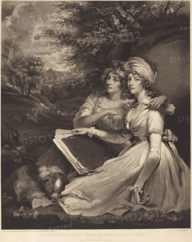 Daughters of Sir Thomas Frankland Bart (The Sisters), 1797. Creator: William Ward.