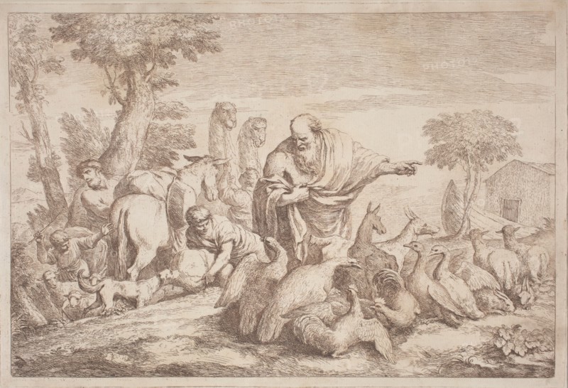 Noah Leading the Animals to the Ark, 1758/1759. Creator: Gaetano Gherardo Zompini.