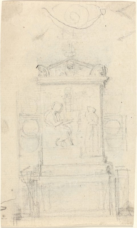 Design for the Tomb of Dr. Joseph Warton, probably c. 1804. Creator: John Flaxman.