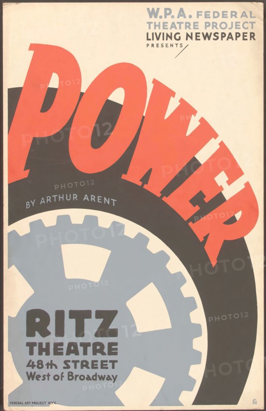 Poster from New York production of Power (Ritz Theatre), [1937] . Creator: Unknown.
