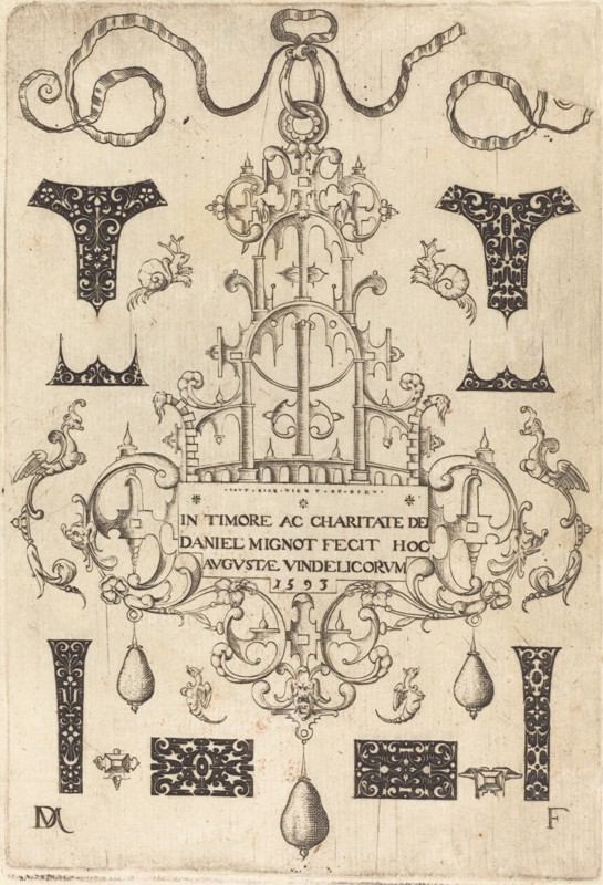 Title Page: Pendant, Surrounded by Eight Small Studs, 1593. Creator: Daniel Mignot.
