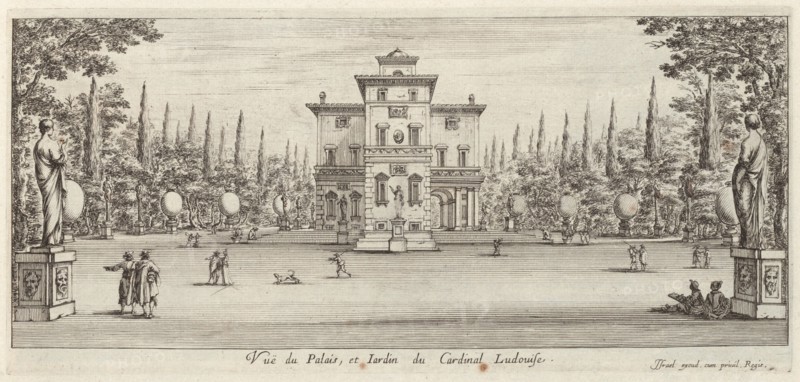 Vuë du Palais et Jardin du Cardinal Ludovise, 1640-1660. Creator: Israel Silvestre.