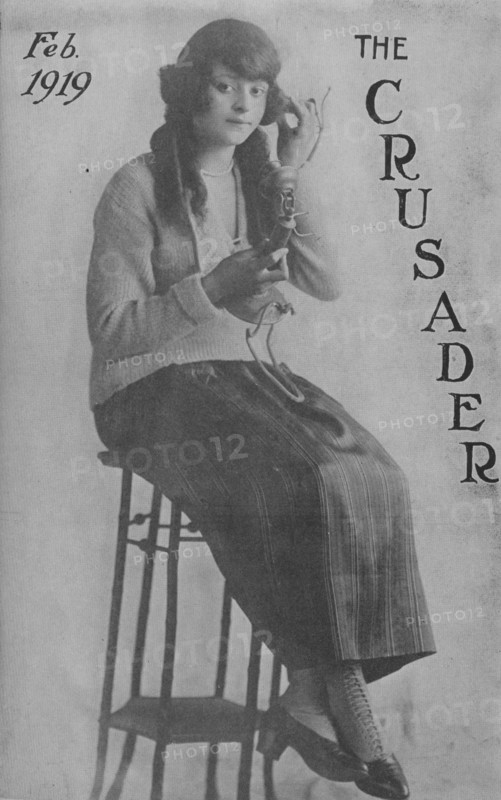 The Crusader, Feb. 1919; Miss Marie Fraine; Cover page, 1918-1922. Creator: Unknown.