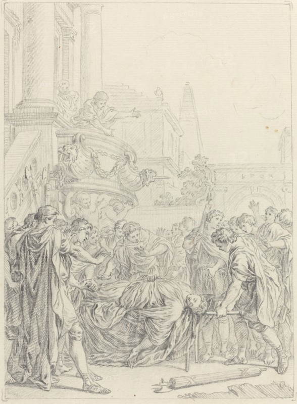 Du plus grand des Romains voilà ce qui vous reste. Creator: Hubert Francois Gravelot.