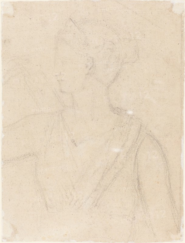 Study of the Statue of Diana in the Vatican [verso]. Creator: Benjamin Robert Haydon.
