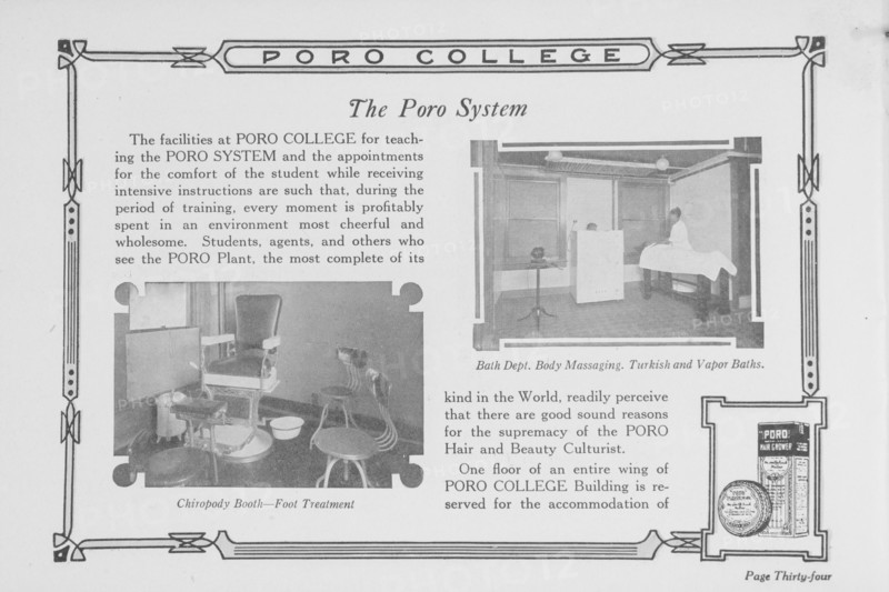 The Poro system; Bath dept.; Chiropody booth- foot treatment, 1922. Creator: Unknown.