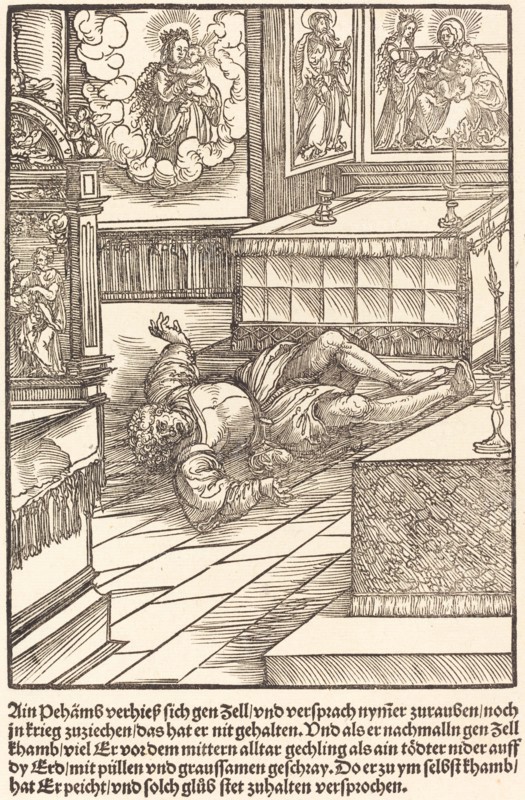Ain Pehamss verheiss sich gen Zell ..., c. 1503. Creator: Master of the Legend Scenes.