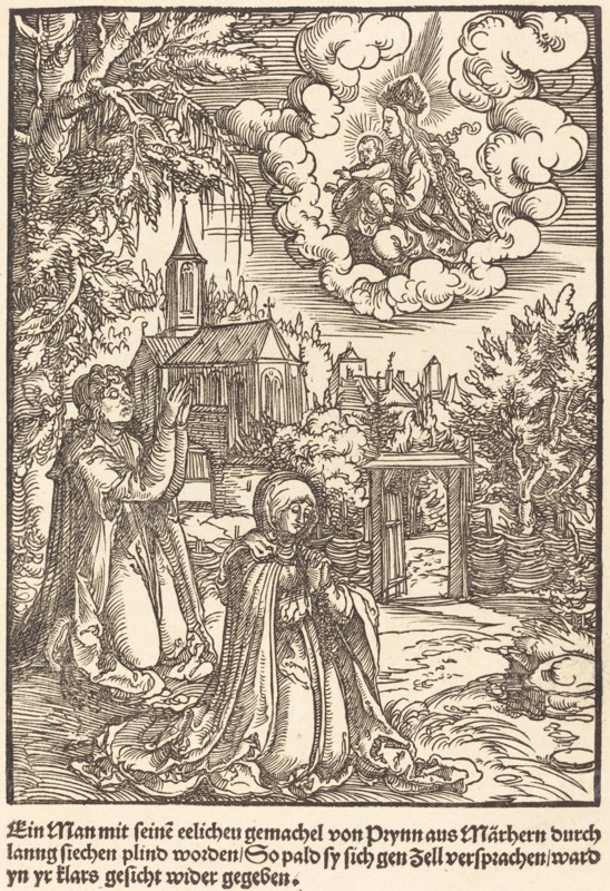Ein Man mit seine eelicheu gemachel ..., c. 1503. Creator: Master of the Legend Scenes.