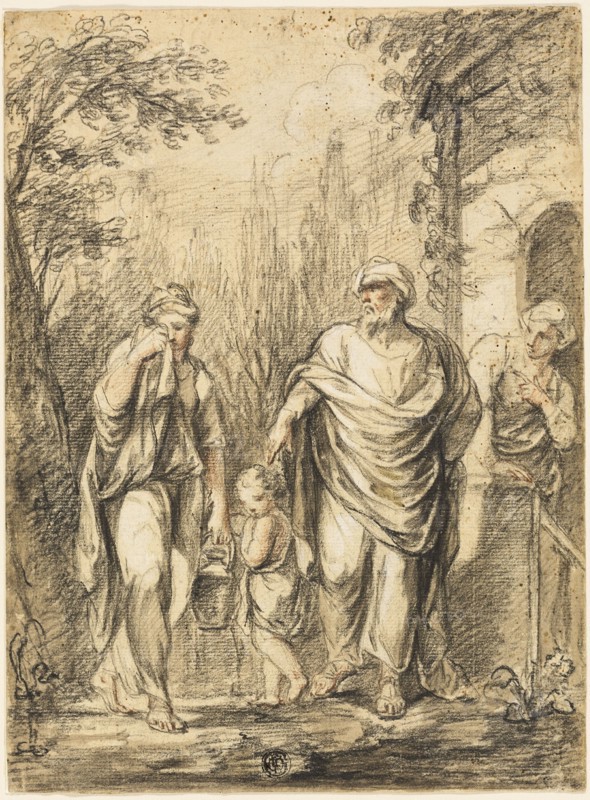 Abraham Casting out Hagar and Ishmael, 1750/1788. Creator: Jean-Pierre-Antoine Tassaert.